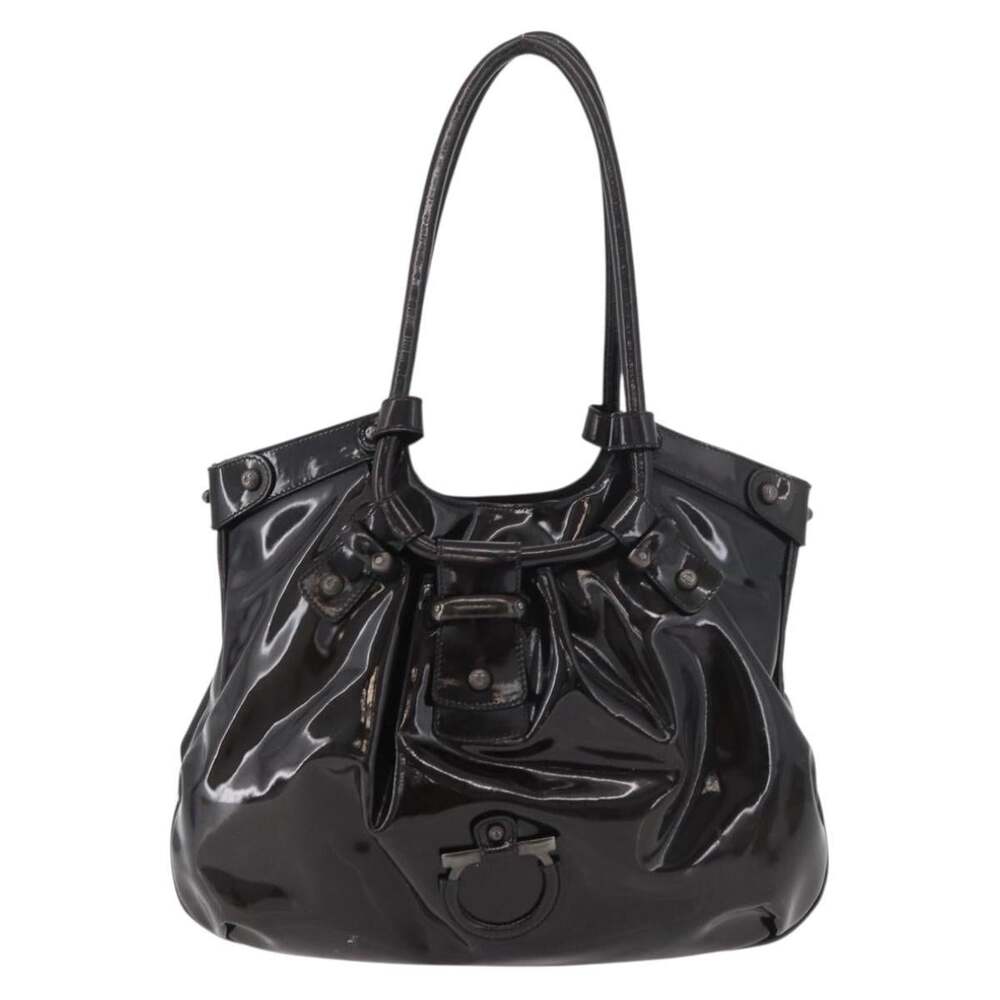 Salvatore Ferragamo Gancini Handbag Brown